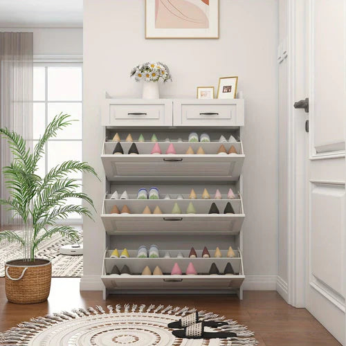 Armário de Sapatos com 3 Portas e 2 Gavetas + Brinde